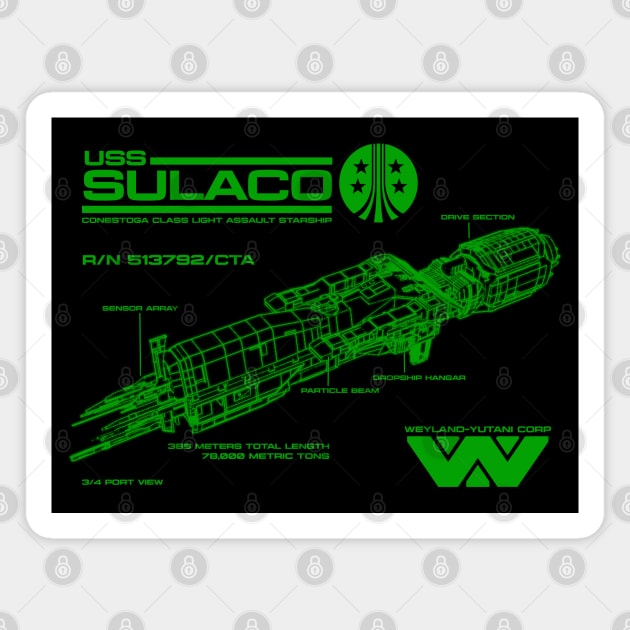 Sulaco Schematics GR Magnet by PopCultureShirts